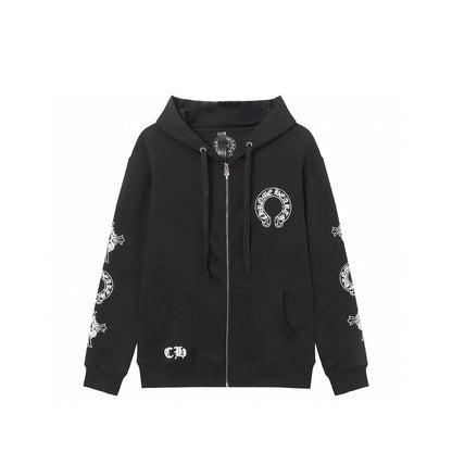 Chrome Hearts Hoodie - Black Street Style Embroidered Sweatshirt 851