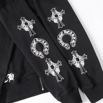 Chrome Hearts Hoodie - Black Street Style Embroidered Sweatshirt 851
