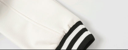 Chrome Hearts Black White Street Style Baseball Coat 0002