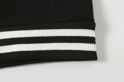 Chrome Hearts Black White Street Style Baseball Coat 0002