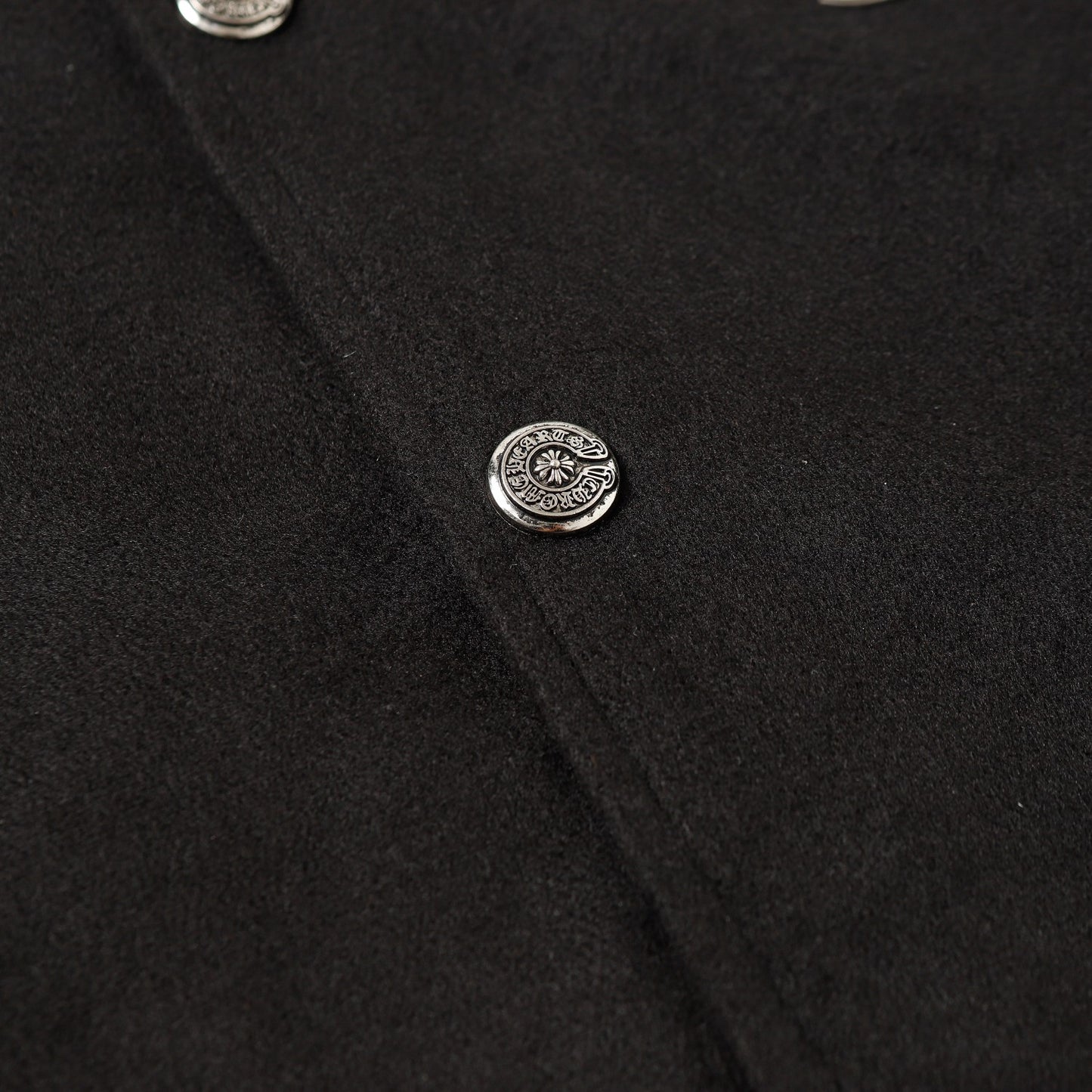 Chrome Hearts Cross Embroidered Leather Sleeve Varsity Jacket - Black Street Style 116