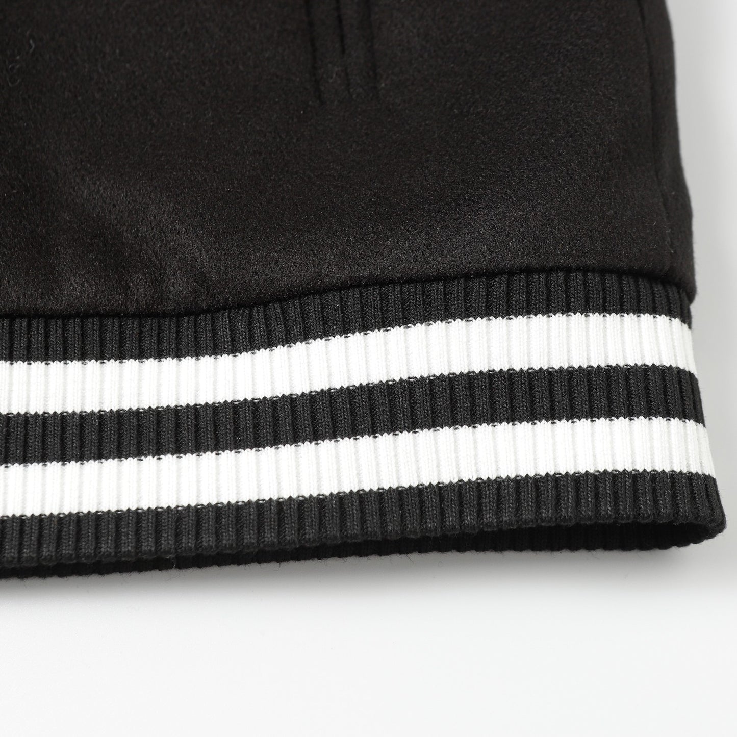 Chrome Hearts Cross Embroidered Leather Sleeve Varsity Jacket - Black Street Style 116