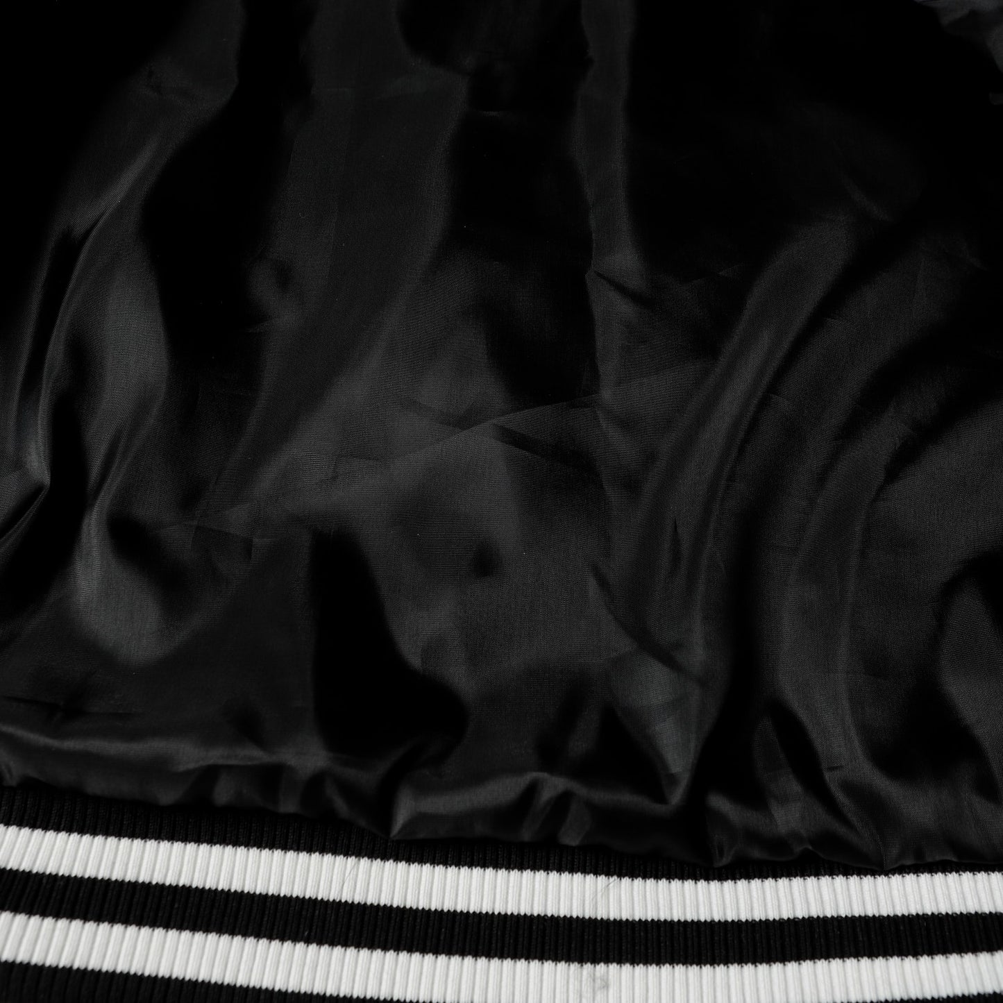 Chrome Hearts Layered Cross Varsity Jacket - Black White Street Style Outerwear 2208