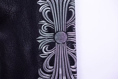 Chrome Hearts Embroidered Sleeve Varsity Jacket - Black Streetwear Coat 5577