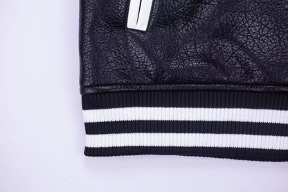 Chrome Hearts Embroidered Sleeve Varsity Jacket - Black Streetwear Coat 5577