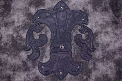 Chrome Hearts Fleur-de-lis Patch Varsity Jacket - Grey Tie-dye Outerwear A5588