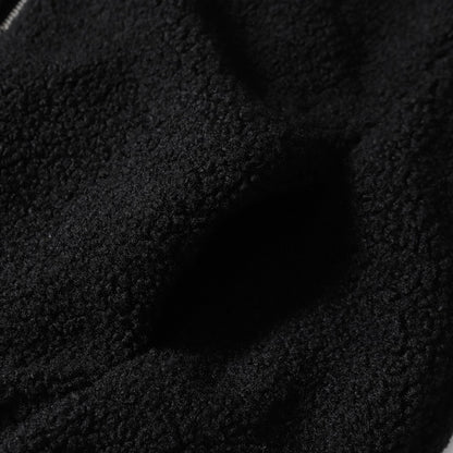 Chrome Hearts Horseshoe Embroidered Sherpa Jacket - Black Cream Gothic Coat 825