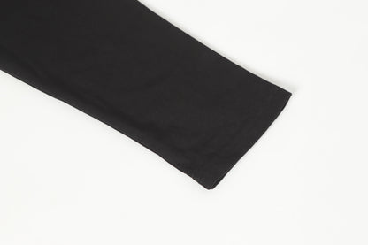 Chrome Hearts Logo Flag Long Sleeve Tee - Black White Gothic Street T-Shirt K2126