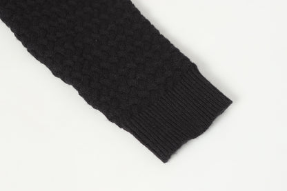 Chrome Hearts Gothic Cross Knit Cardigan - Black Grey Streetwear Jacket 904