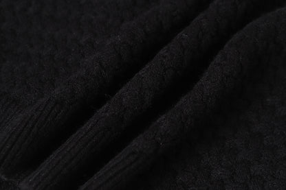 Chrome Hearts Gothic Cross Knit Cardigan - Black Grey Streetwear Jacket 904