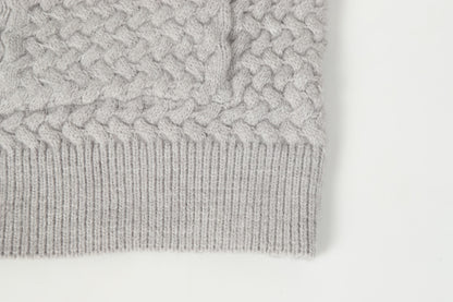 Chrome Hearts Gothic Cross Knit Cardigan - Black Grey Streetwear Jacket 904