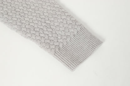 Chrome Hearts Gothic Cross Knit Cardigan - Black Grey Streetwear Jacket 904