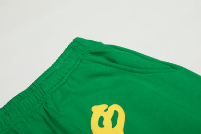 Sp5der Punk V2 Rhinestone Hoodie Bright Green